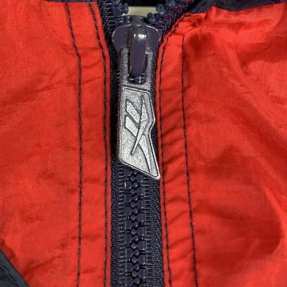 Reebok  Classics Vector Track J Zip Windbreaker Jacket Removable Hood Mens Large - Picture 10 of 10